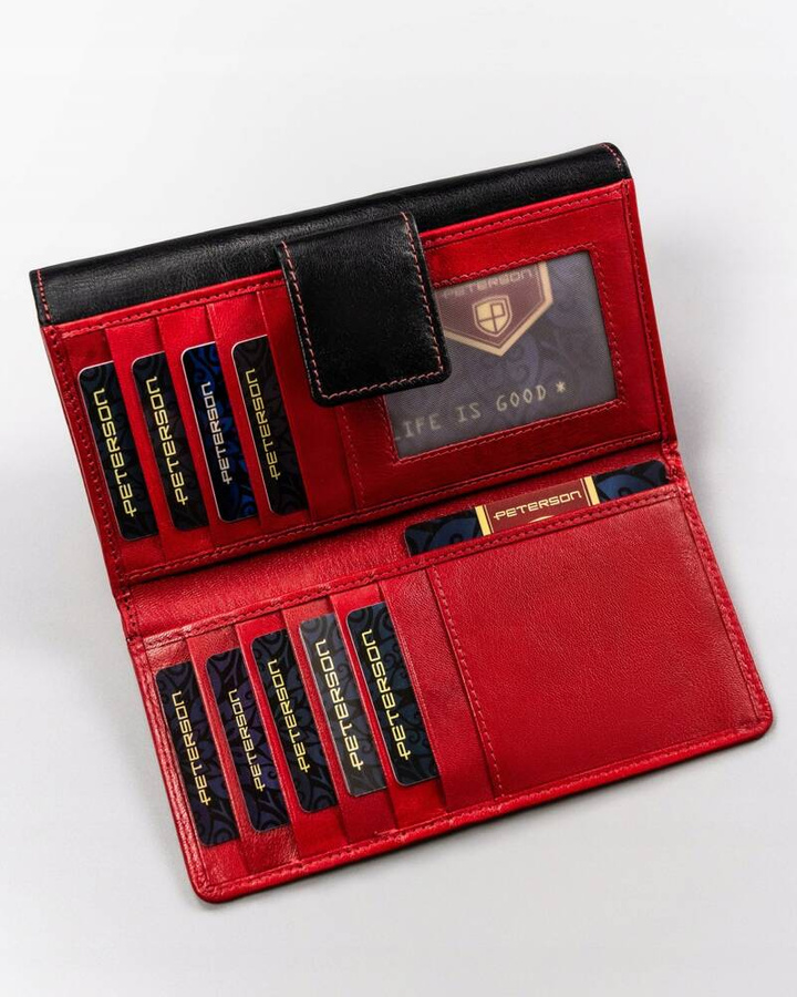 Leather wallet RFID PETERSON PTN KA-19