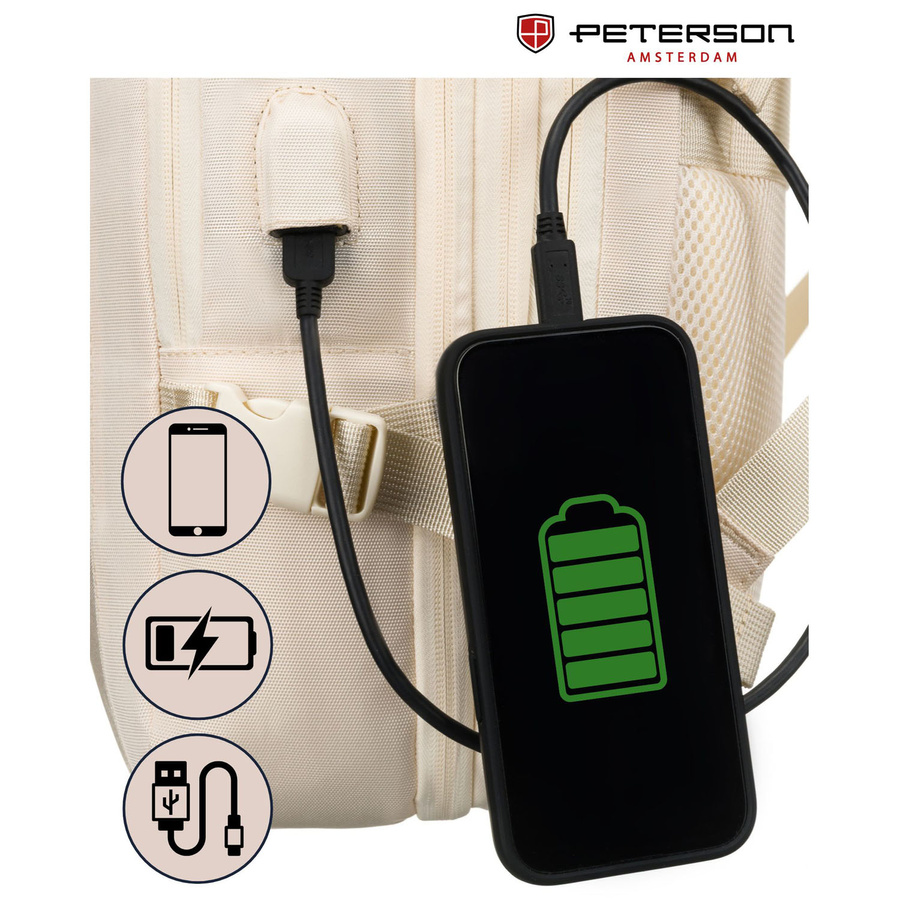 Polyester bagpack PETERSON PTN 24421