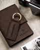 Leather wallet+key ring set PETERSON PTN SET-M-1542L-CHM