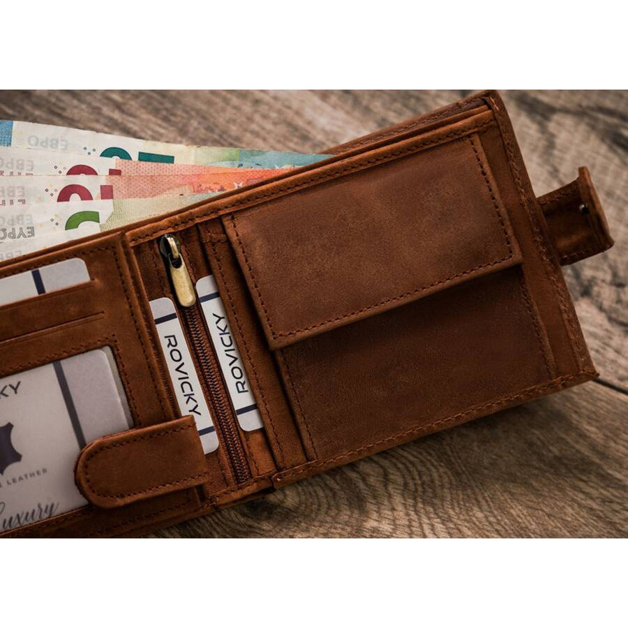 Leather wallet RFID N992L-CHM-DOG-1-BL