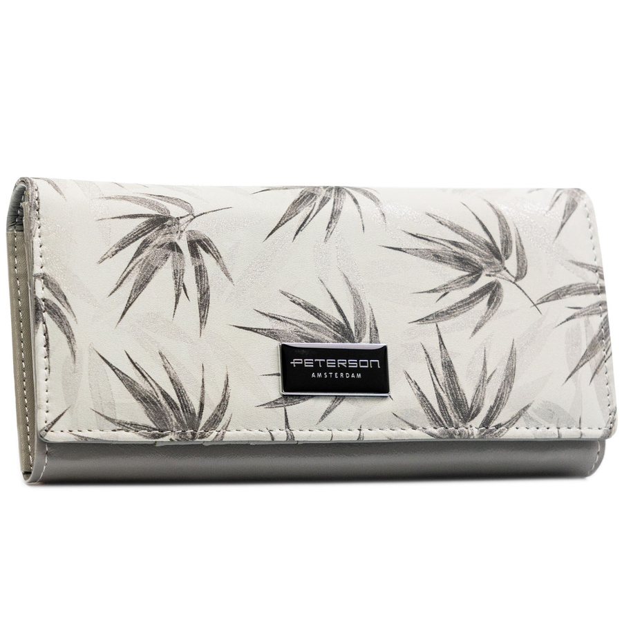 Leather+leatherette wallet RFID PETERSON PTN PX24-1-NPK