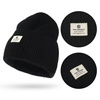 Zimowa czapka damska beanie w czarnym kolorze - Peterson