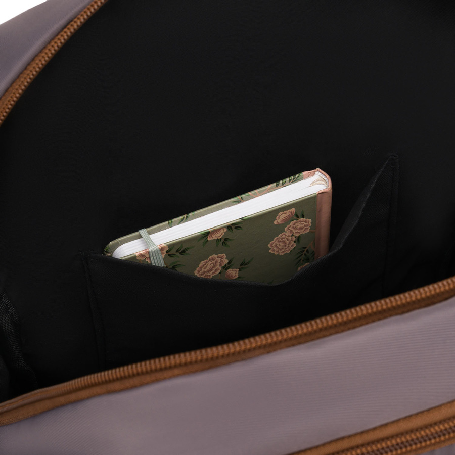 Szary, miejski plecak damski z nylonu - Peterson