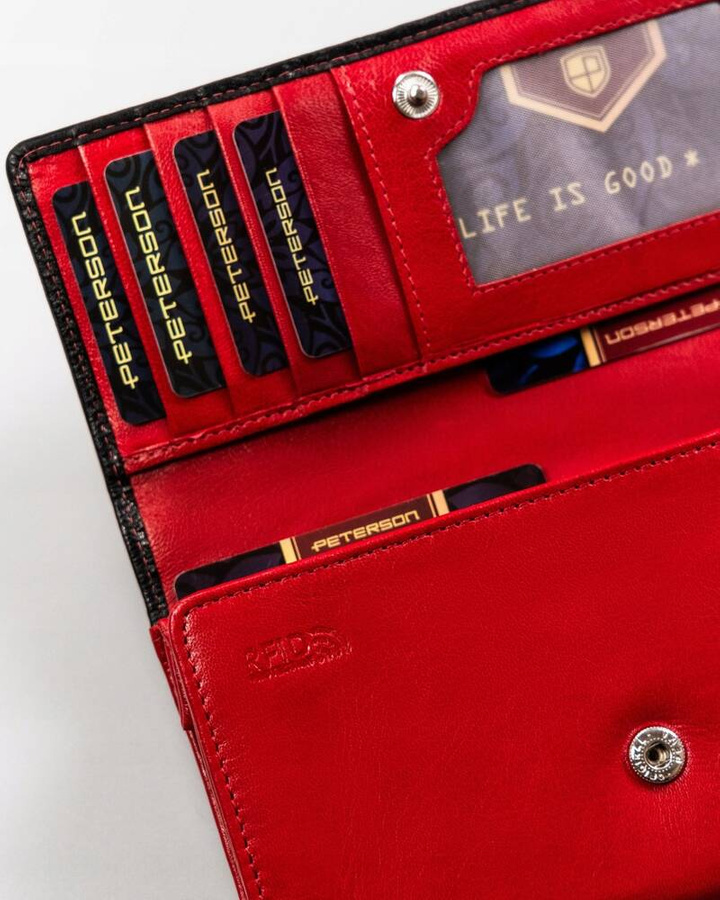 Leather wallet RFID PETERSON PTN KA-19