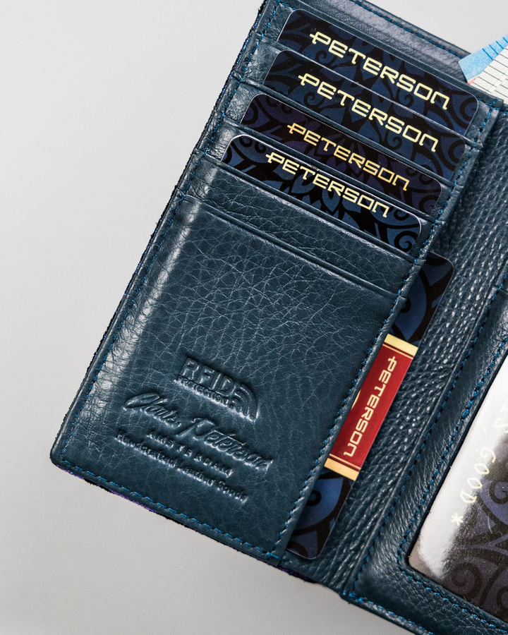 Leather wallet RFID PETERSON PTN 42108-ONBF