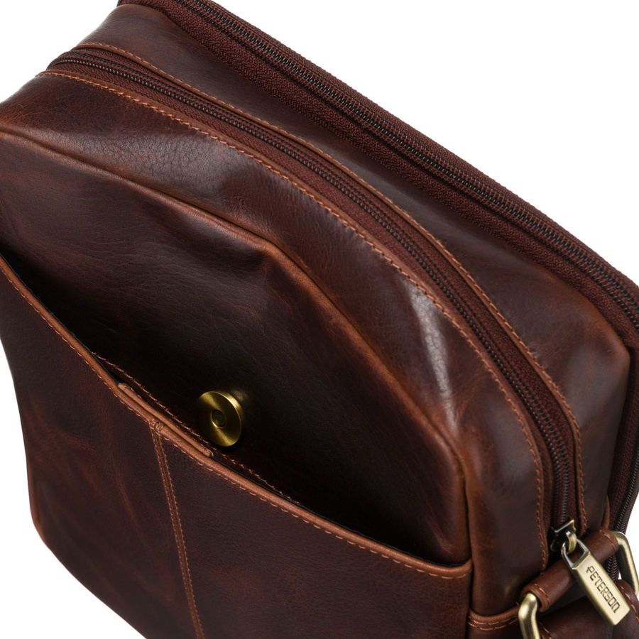 Leather bag PETERSON PTN TB-8021-WAX