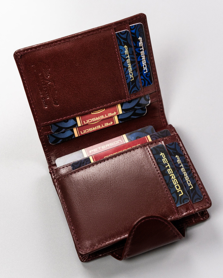 Leather's wallet RFID PETERSON PTN 2517-BO