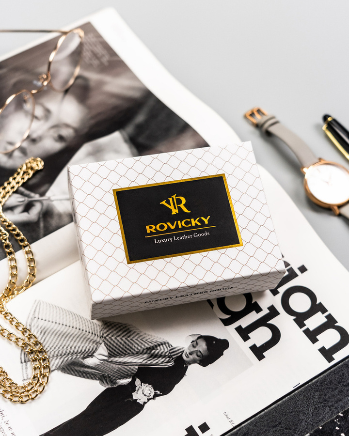 Leather & leatherette wallet ROVICKY RPX-33-PMT