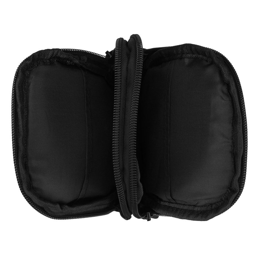 Czarna saszetka do paska wykonana z wytrzymałego poliestru - Rovicky