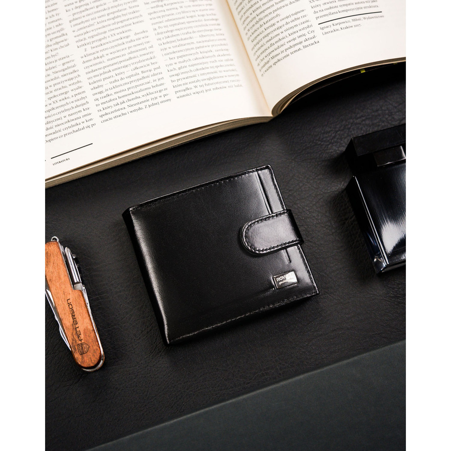 Leather wallet RFID ROVICKY CPR-10L-NBAR