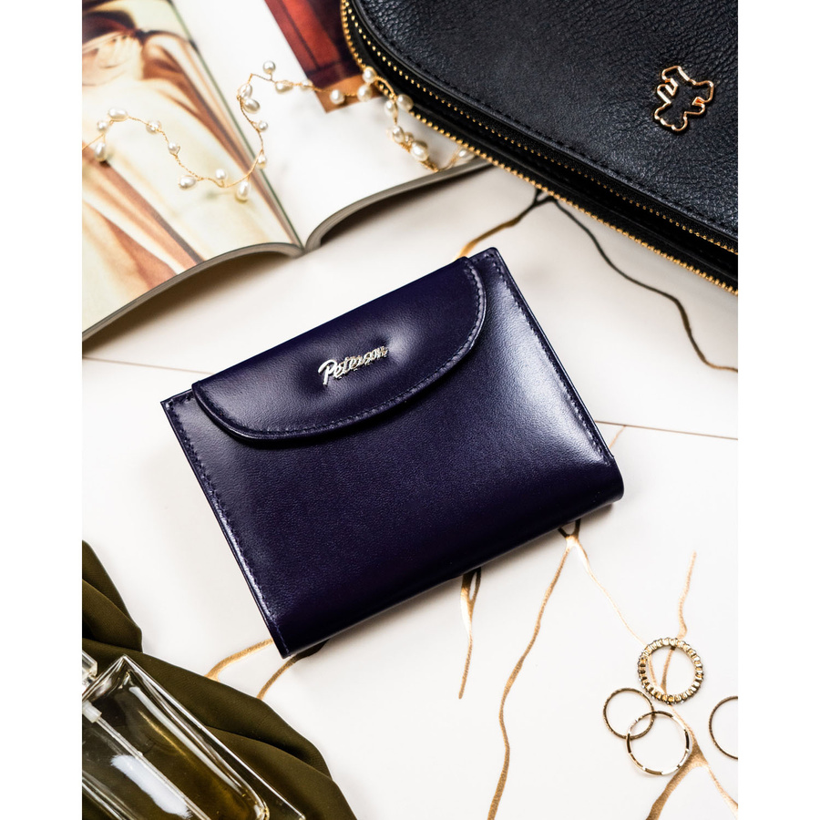 Leather wallet RFID PETERSON PTN RD-357-NGV-M