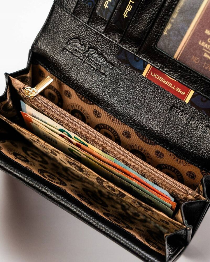 Leather wallet RFID PETERSON PTN 1N-411
