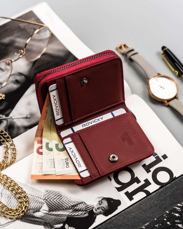 Leather & leatherette wallet ROVICKY RPX-33-PMT