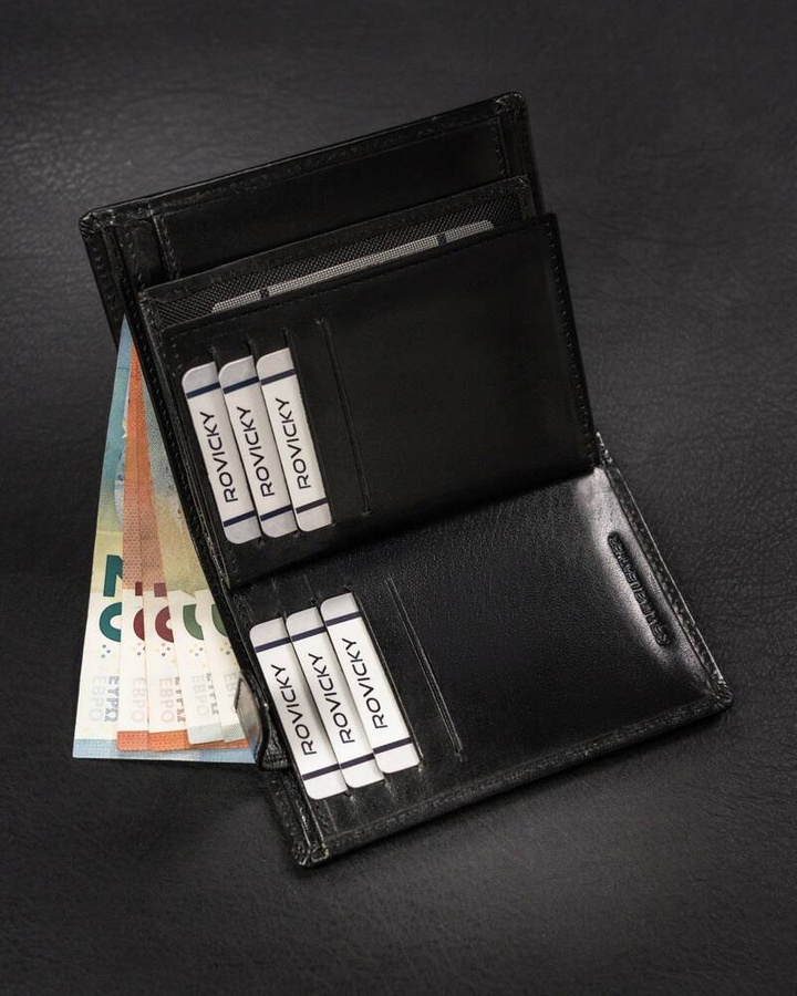 Leather wallet RFID ROVICKY RV-75699-BCA