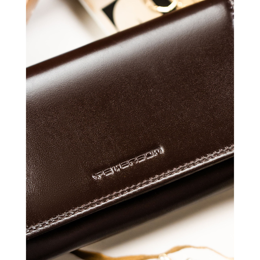 Leather wallet RFID PETERSON PTN RD-07-NGV