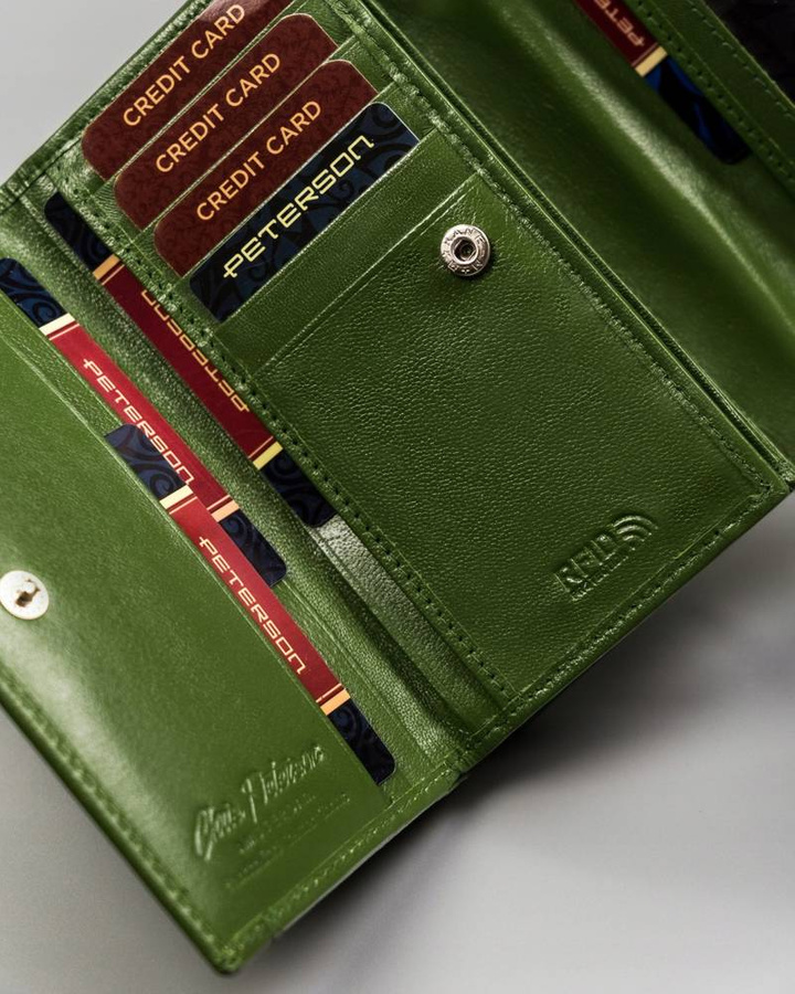 Leathyer's wallet RFID PETERSON PTN RD-22-GCL-Y