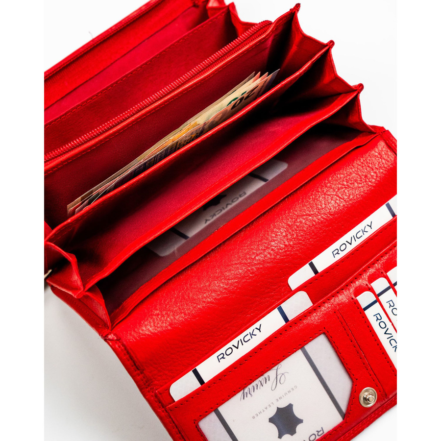 Leather wallet RFID ROVICKY R-D1521-NCD-BL