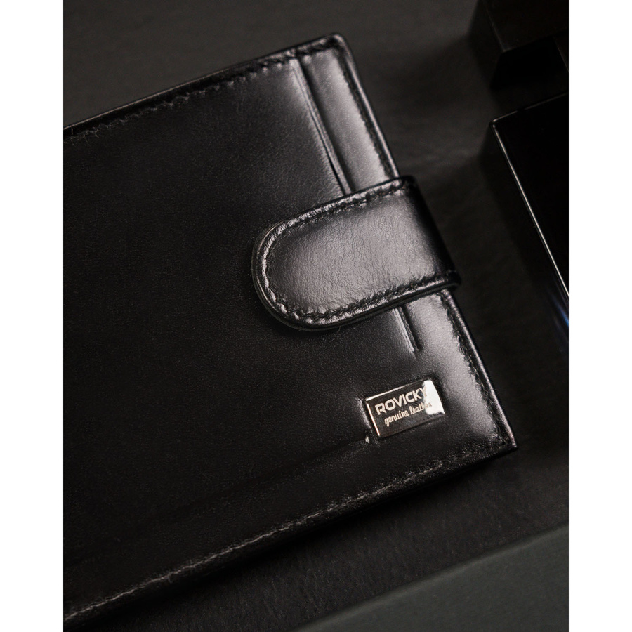 Leather wallet RFID ROVICKY CPR-10L-NBAR