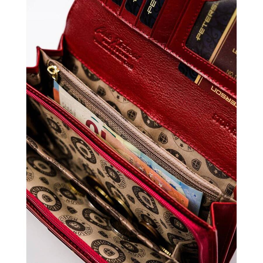 Leather wallet RFID PETERSON PTN BC-409