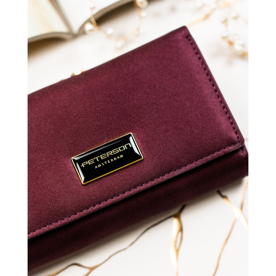 Leather and leatherette wallet RFID PETERSON PTN PS108-HNL