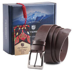 Leather men belt PETERSON PTN SSK-1