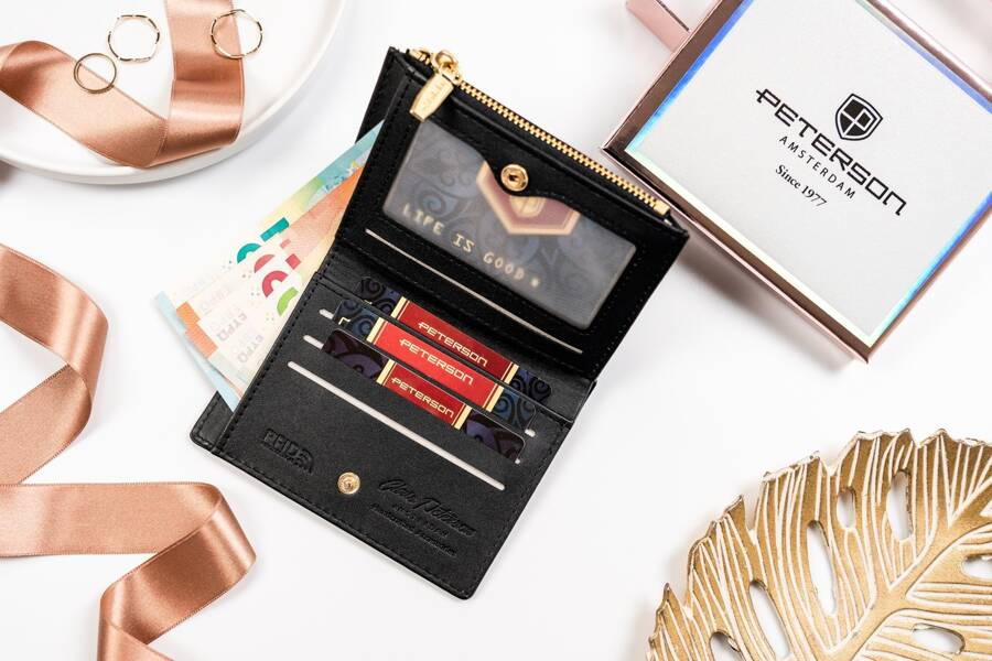 Leatherette wallet RFID PETERSON PTN 003-WEI