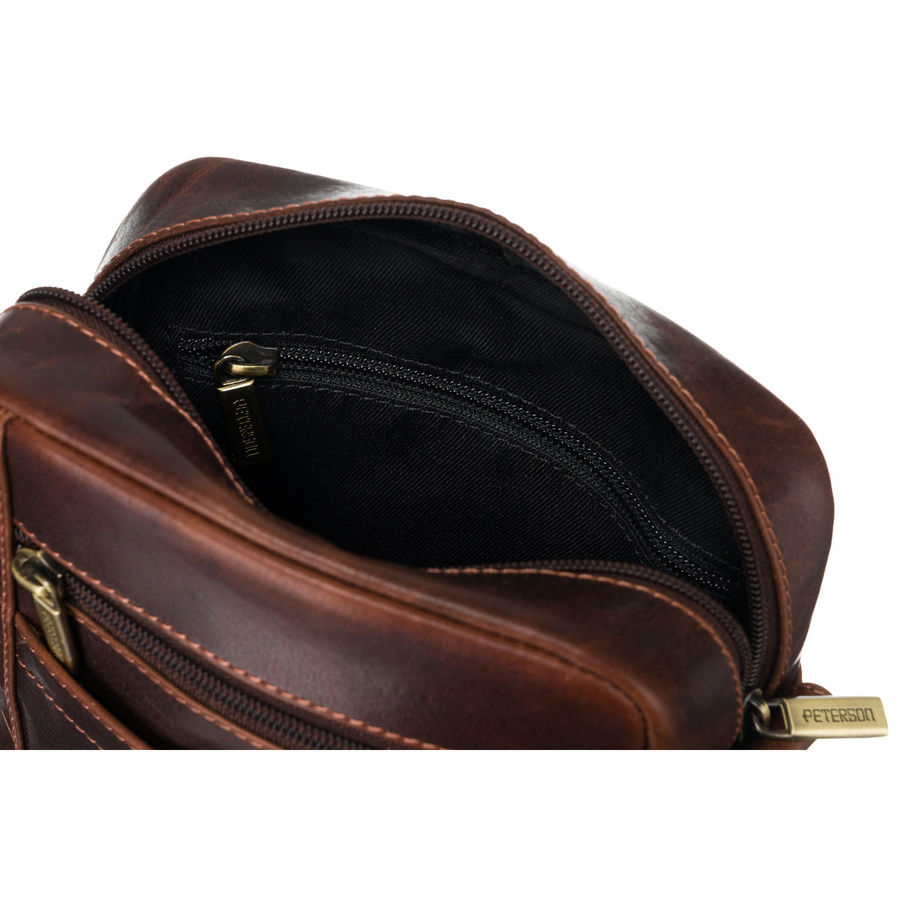Leather bag PETERSON PTN TB-8020-WAX