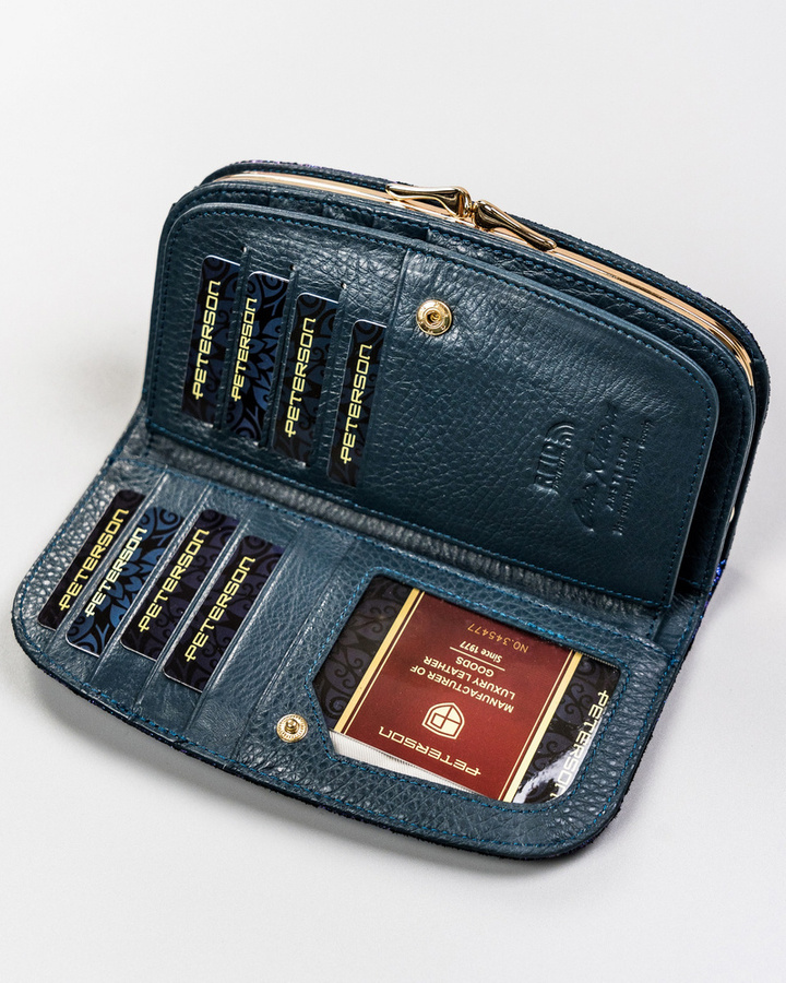 Leather wallet RFID PETERSON PTN 42123-ONBF