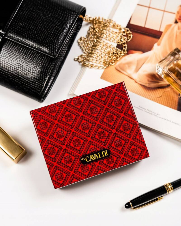 Leather & leatherette wallet RFID 4U CAVALDI PN32-BCF