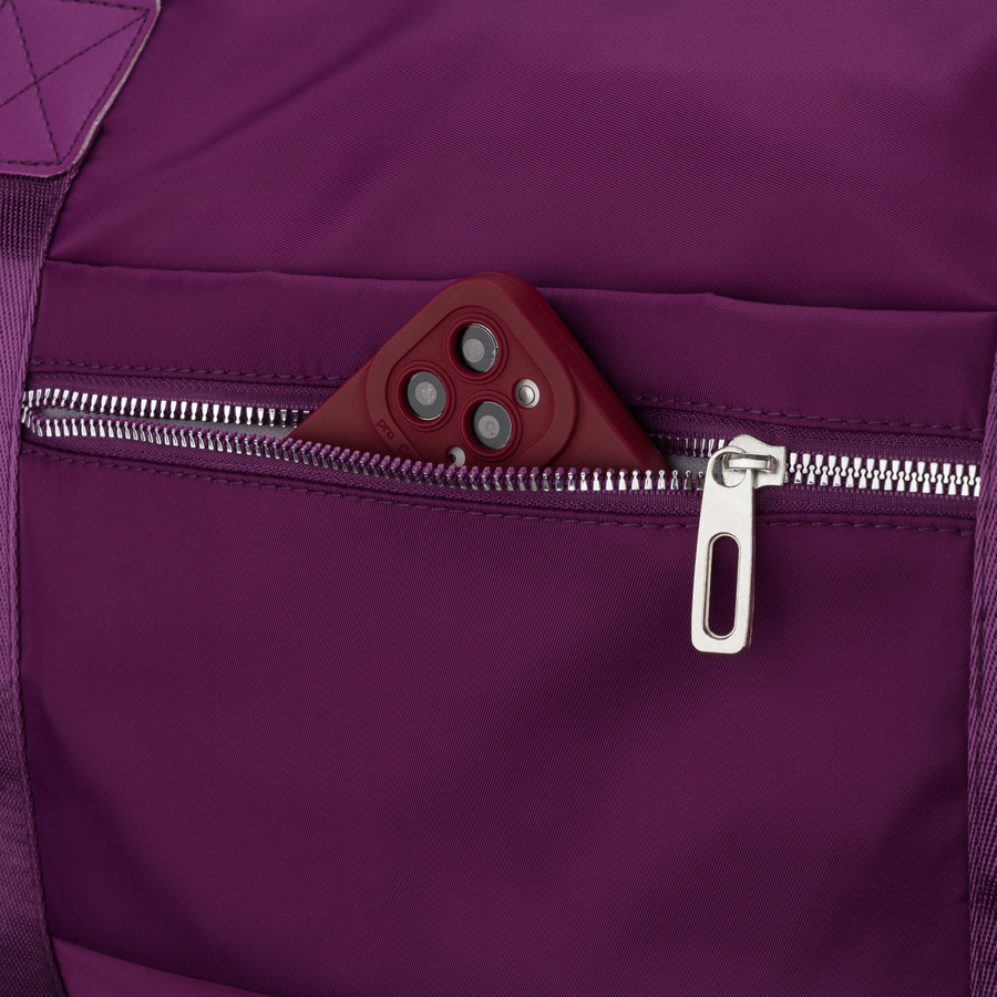 Sportowa torba treningowa z poliestru w fioletowym kolorze - Peterson