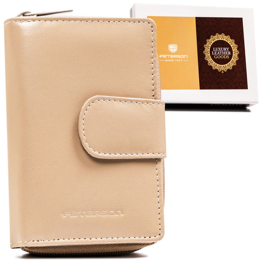 Leather wallet RFID PETERSON PTN RD-41-GCL