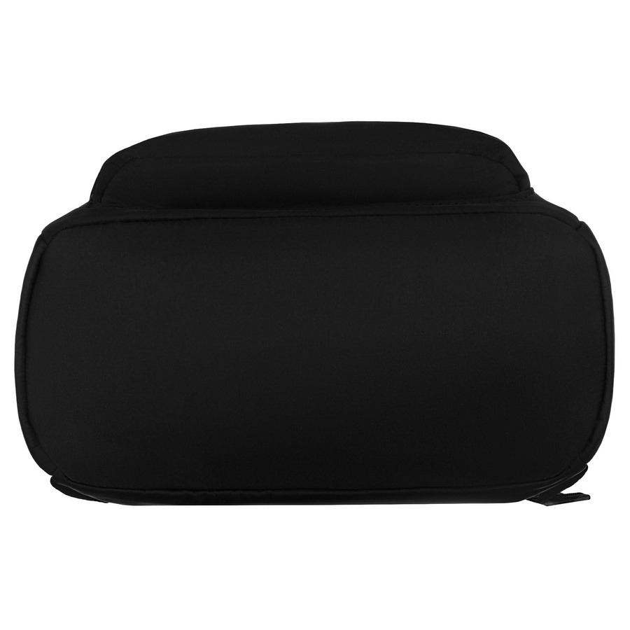 Miejski plecak damski z poliestru w czarnym kolorze, zawieszony na regulowanych szelkach - Peterson