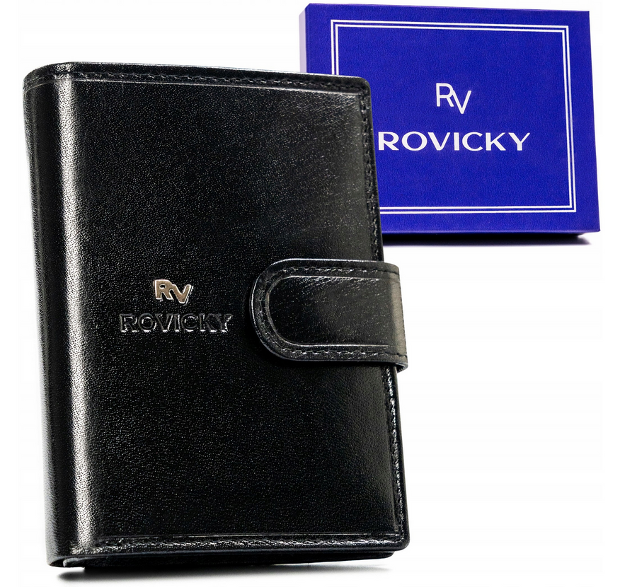 Leather wallet RFID ROVICKY RV-75699-9-BCA