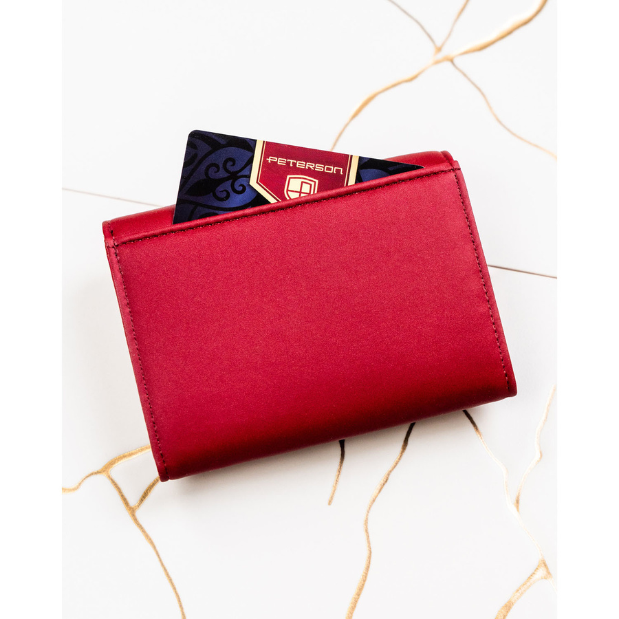 Leather and leatherette wallet RFID PETERSON PTN PS445-HNL