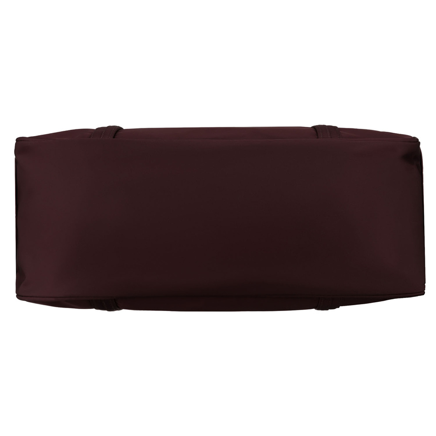 Bordowa shopperka damska z poliestru, jednokomorowa i zamykana suwakiem - Peterson