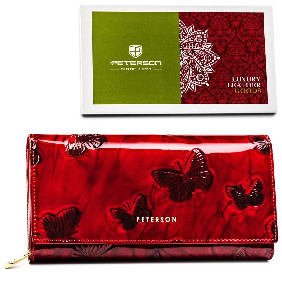 Leather wallet RFID PETERSON PTN 42106-BF