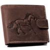 Leather wallet RFID N992L-CHM-HORSE-BL