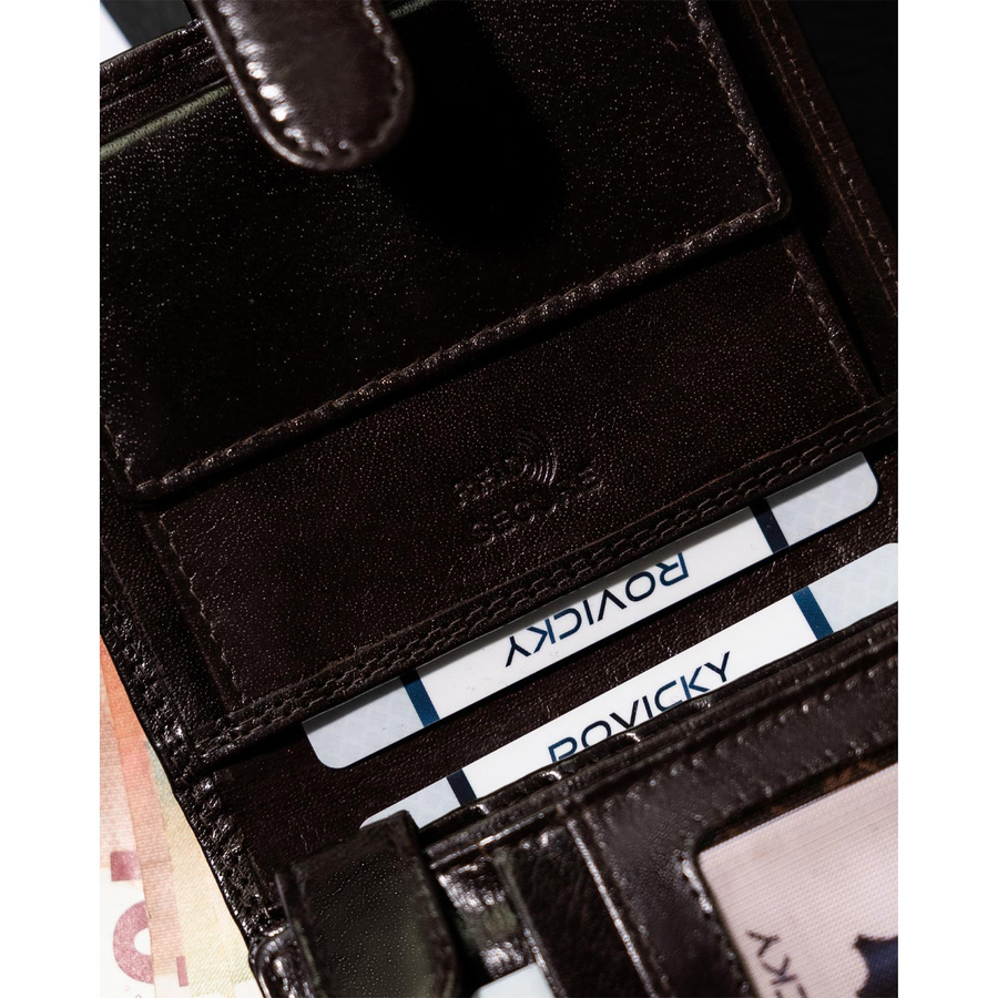 Leather wallet RFID ROVICKY PC-102L-BAR