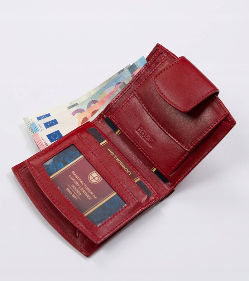 Leather wallet RFID PETERSON PTN RD-314-GCL-M