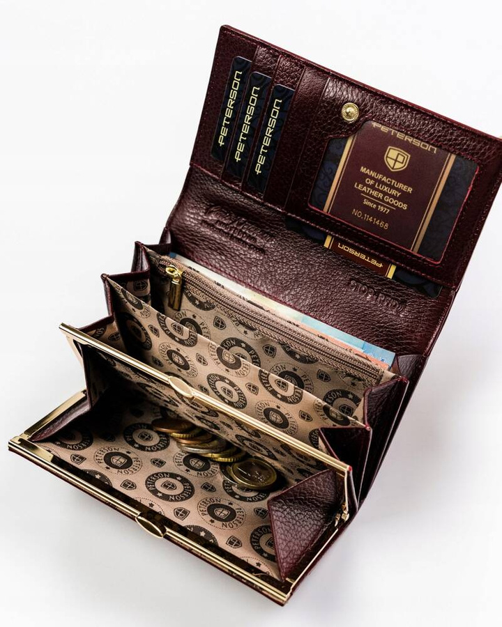 Leather women wallet PETERSON PTN PL-466