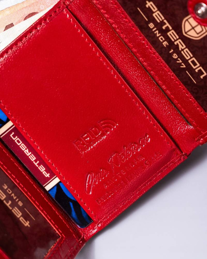 Leather wallet RFID PETERSON PTN RD-AL5617-GCL