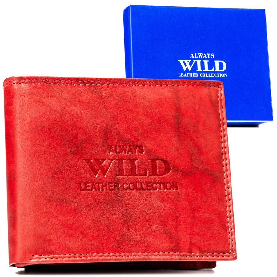 Leather wallet ALWAYS WILD AW-N992-MAL