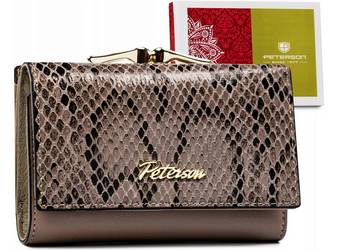 Leather wallet RFID PETERSON PTN SM-412