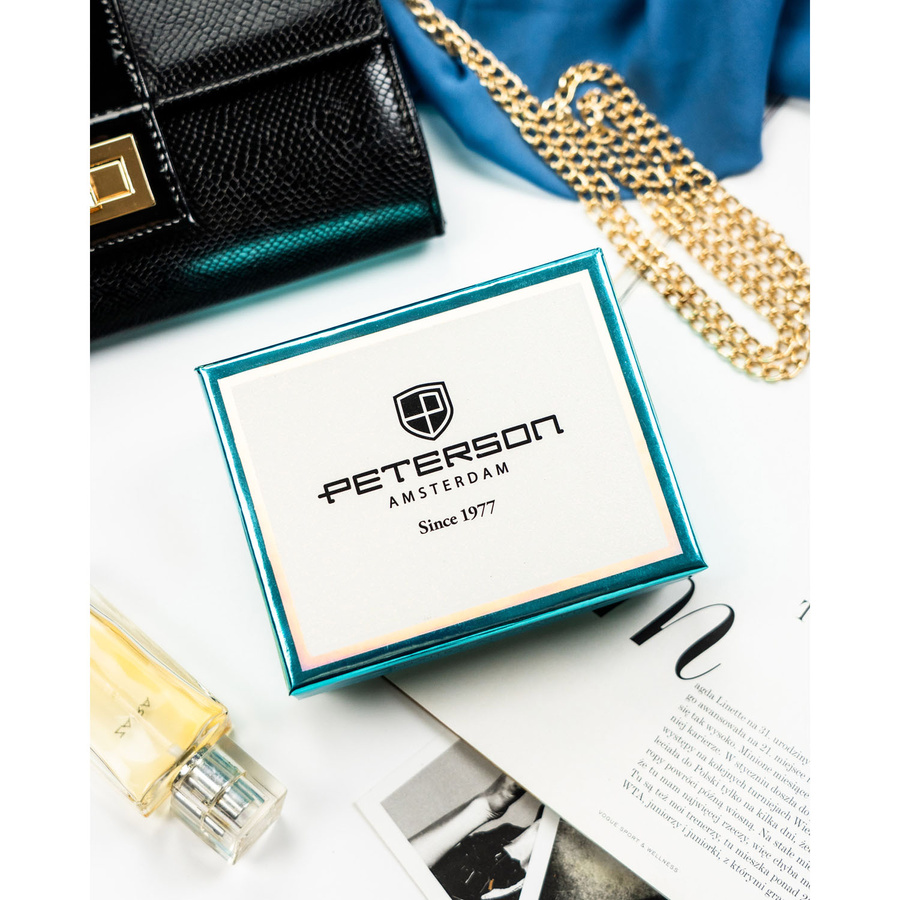 Leather+leatherette wallet RFID PETERSON PTN PX33-1-NPK