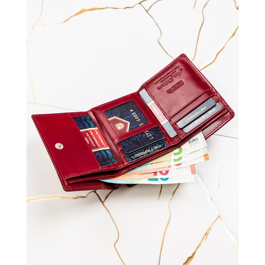Leather wallet RFID PETERSON PTN RD-17-NGV