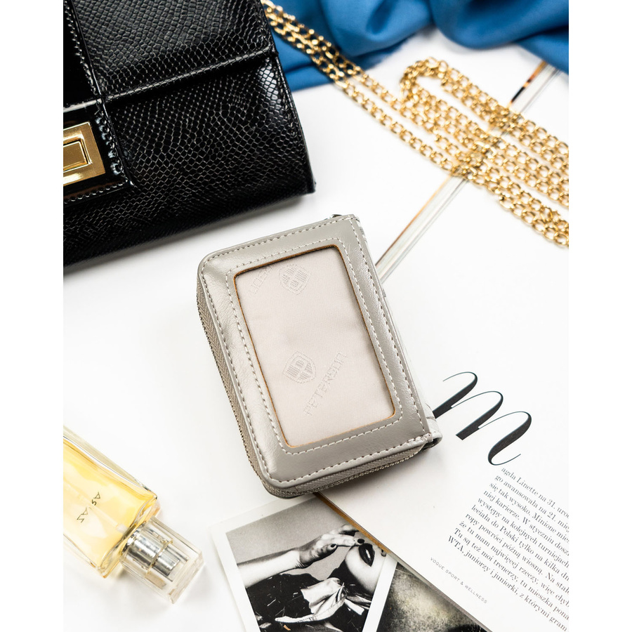 Leather+leatherette wallet RFID PETERSON PTN PX33-1-NPK