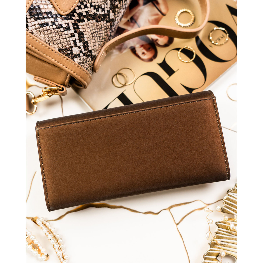 Leather and leatherette wallet RFID PETERSON PTN PS401-HNL