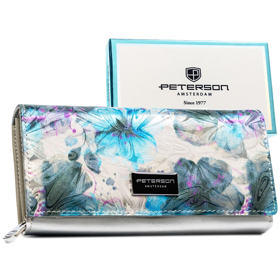 Leather+leatherette wallet RFID PETERSON PTN PX20-1-NPK