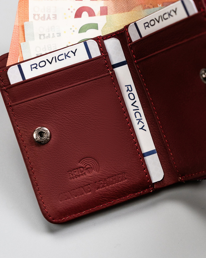 Leather & leatherette wallet ROVICKY RPX-33-PMT