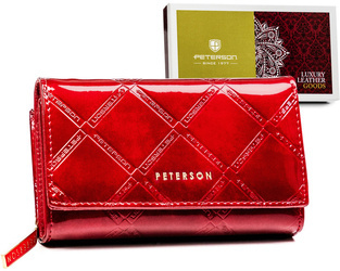 Leather wallet RFID PETERSON PTN 55030-PLT